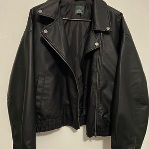 Wild Fable Black Jacket with Green Label